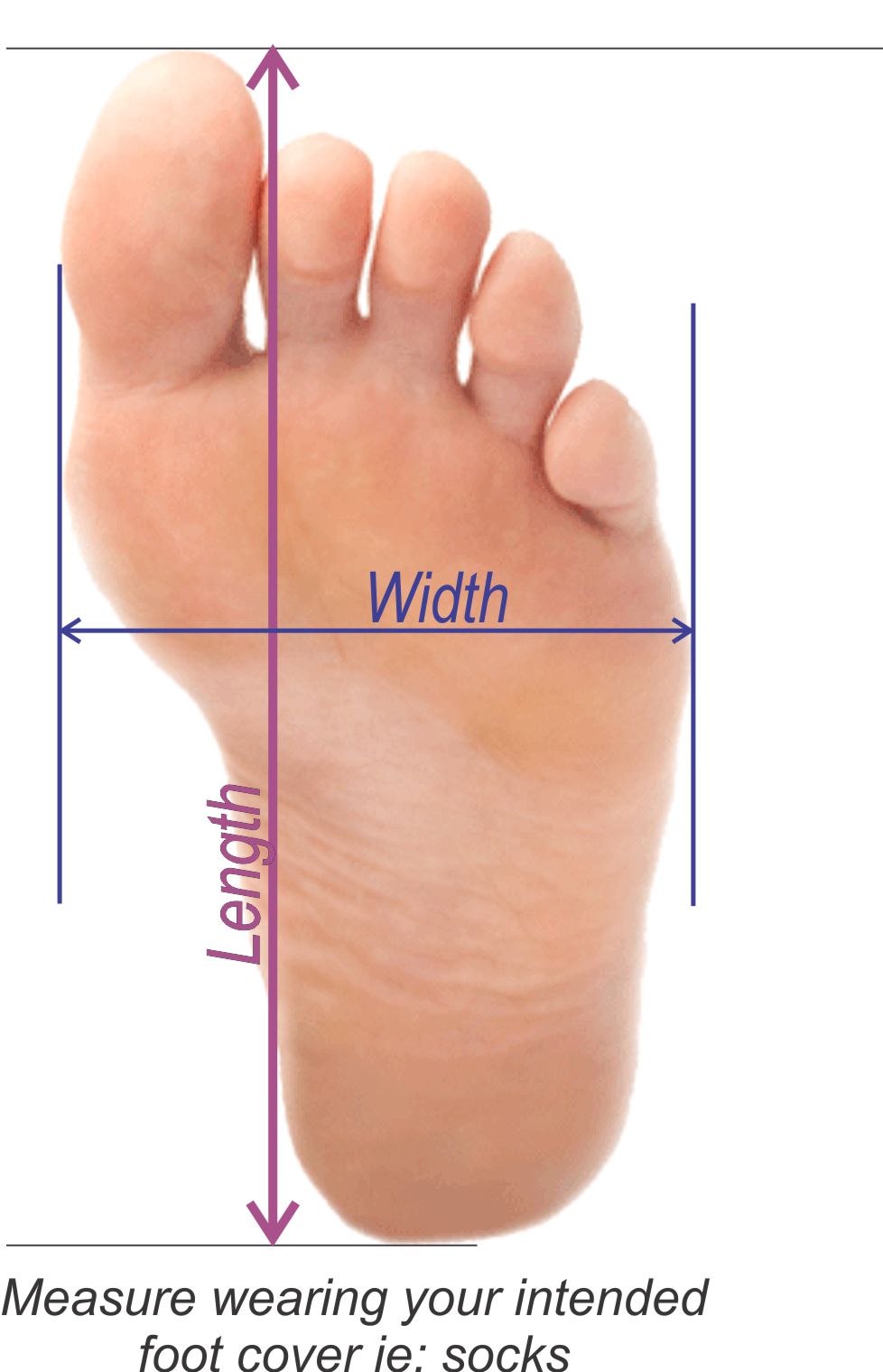 Foot measuring for dance shoes